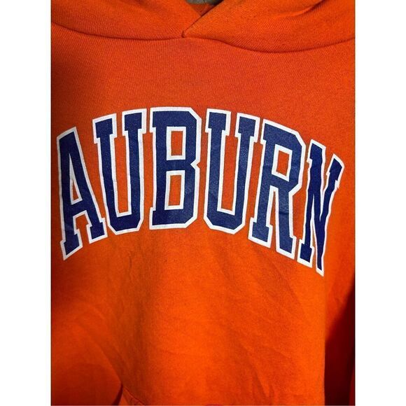 Vintage Y2K Russell Auburn Orange youth XL Hoodie  - Picture 3 of 5